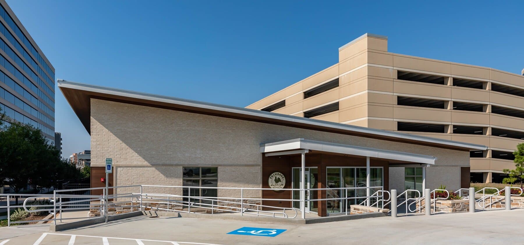 primrose school of the woodlands at hughes landing exterior