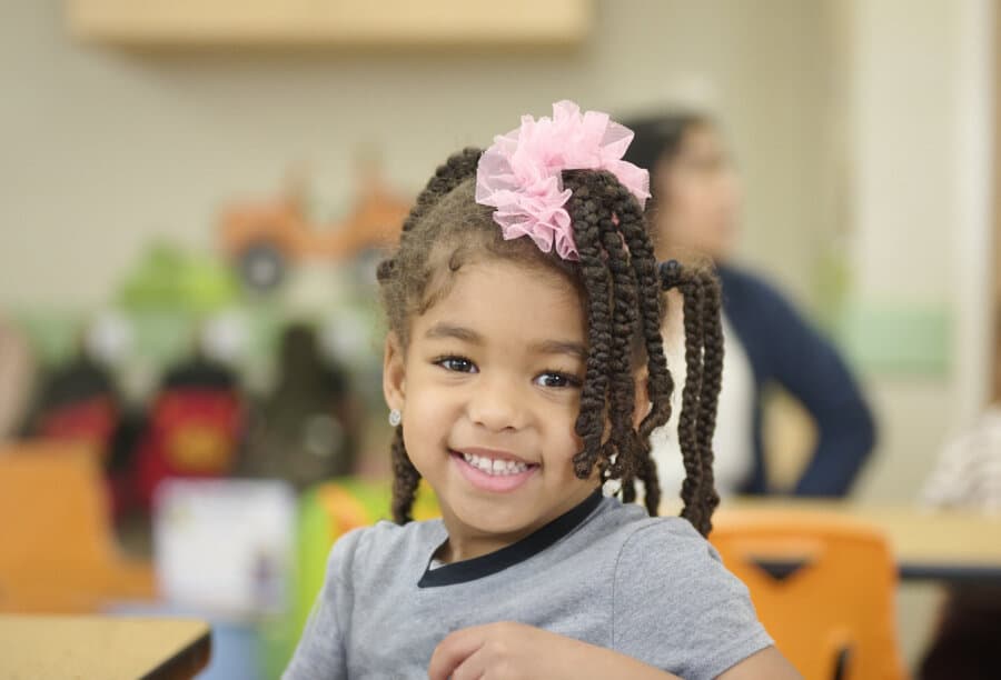 preschool child smiling